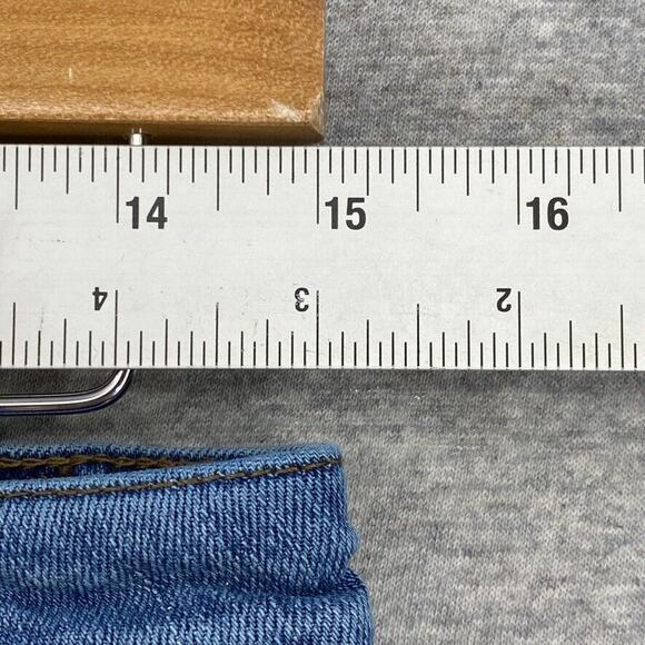 VTG Harley Davidson Jeans Womens 4 Blue Distressed Bootcut Mid Rise Motorcycle - Picture 9 of 13